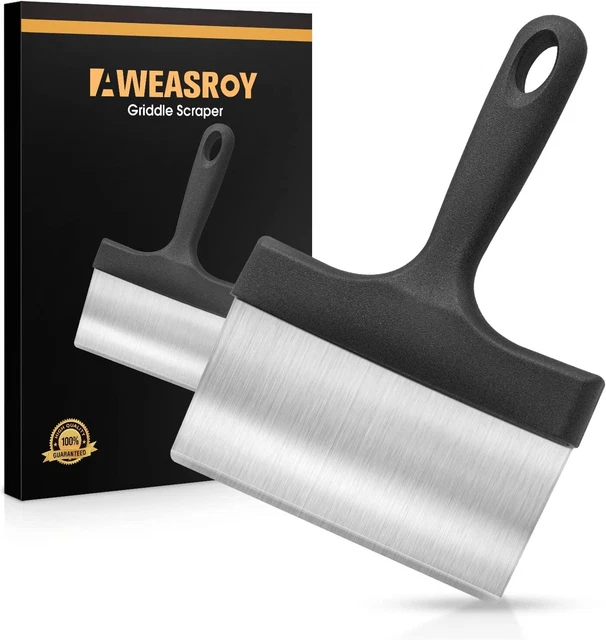 BLACKSTONE GRIDDLE HEAVY Duty Flat Top BBQ Grill Scraper, Stainless