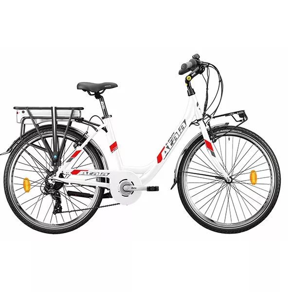 ATALA bicicletta pedalata assistita E-RUN 6.1 LADY 360 D 45 White red Matt