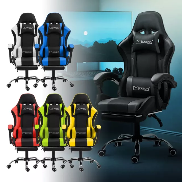 Massage Gaming Stuhl Bürostuhl Racing Verstellbar Gaming Chair Schreibtischstuhl