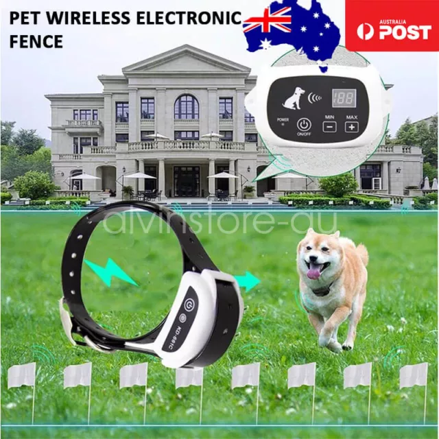 Electric Wireless Dog Fence System Invisible Pet Collar 500m Containment Fencing