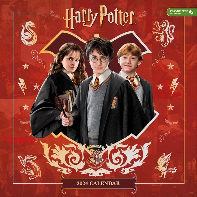 2024 CALENDARIO HARRY Potter Mese Quadrato Da Parete Visualizza