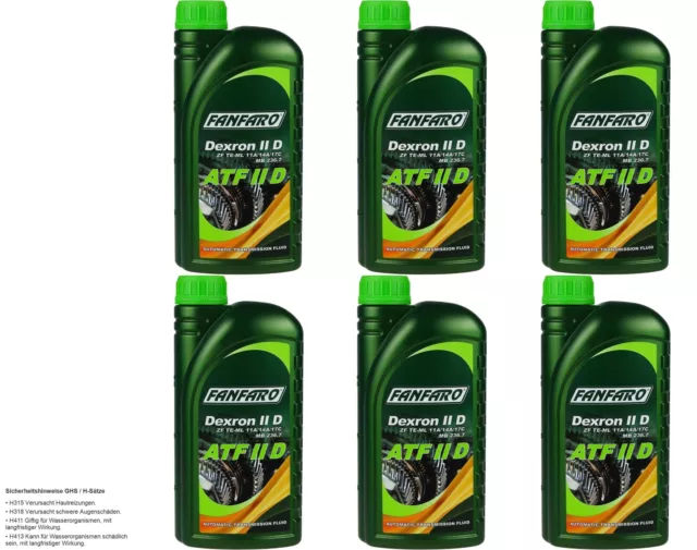 6x1 Litro Original FANFARO Aceite Mecanismo Automático Atf Iid Gear Oil De