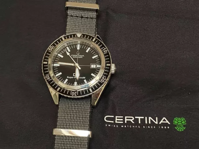 Certina DS Super PH500M Black dial Automatic Divers Watch, 500m, ISO 6425