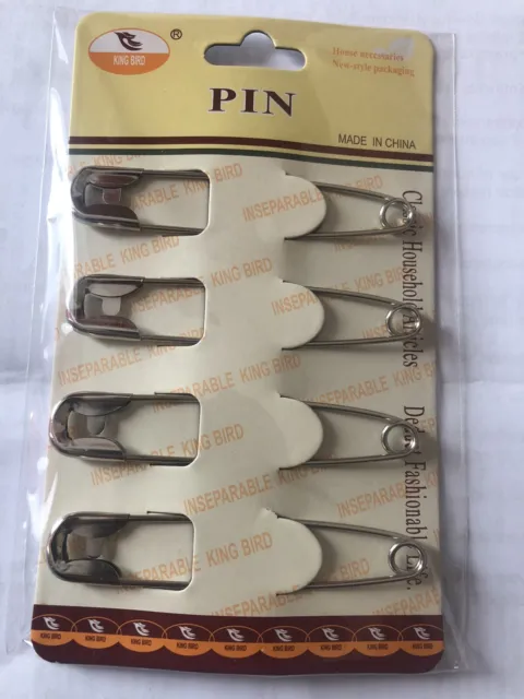 4pc Extra Large Safety Pins,Giant Strong Safety Pin Metal Heavy Duty Blanket ,