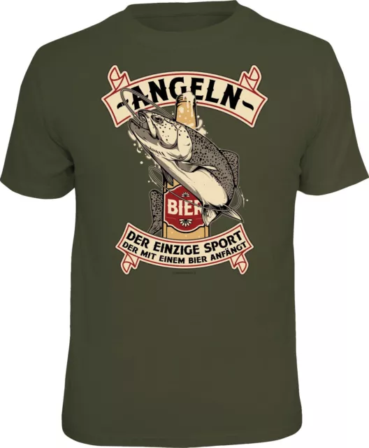 Uomo Pescatore T-Shirt - Pesca - Sport Con Birra - Divertenti Regalo per Uomini
