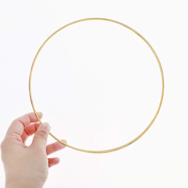 5 Pcs Practical Iron Circle Metal Crafts Hoops Gold Rings Celebrity