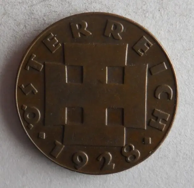 1928 AUSTRIA 2 GROSCHEN - Excellent Vintage Coin - FREE SHIP - AUSTRIA BIN #A