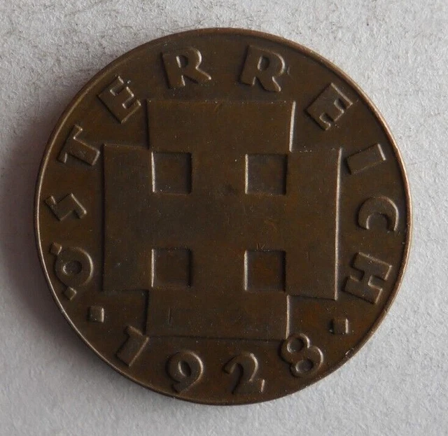 1928 AUSTRIA 2 GROSCHEN - Excellent Vintage Coin - FREE SHIP - AUSTRIA BIN #A