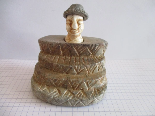 AUTHENTIQUE RARE Statuette Princesse  BACTRIANE en pierre - 3e millénaire avt JC