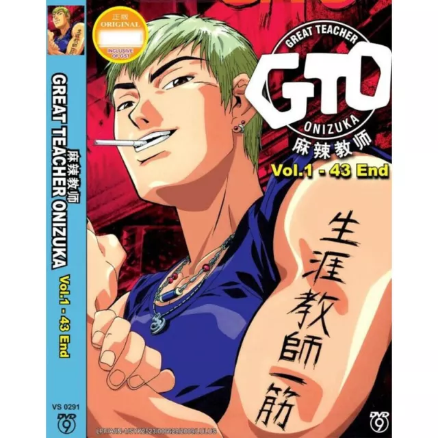 Anime DVD GTO Great Teacher Onizuka Série complète (Vol.1-43 Fin) Doublage...