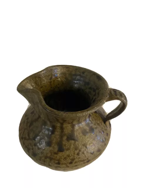 Matthew Hewell ~ Alkaline Drip Glaze ~ Pottery Pitcher ~ 4" Tall ~ John 3:16