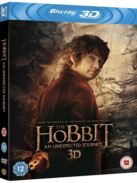 The Hobbit An Unexpected Journey 3D BLU-RAY 4-Disc Box Set Lenticular cover NEW
