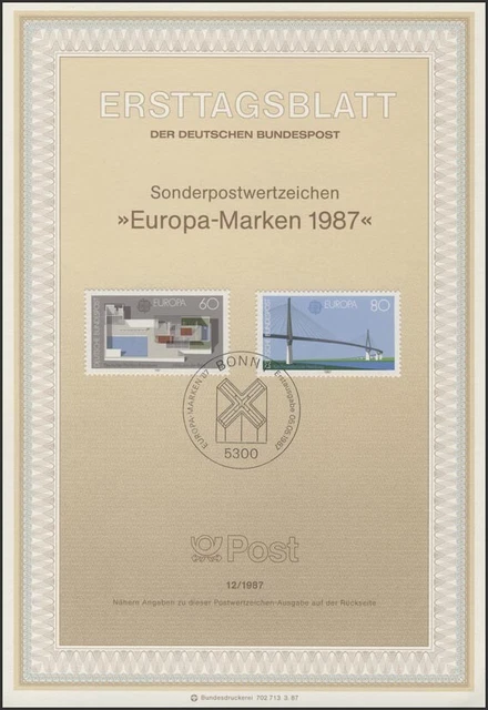 ETB 12/1987 Europa: Moderne Architektur Köhlbrandbrücke