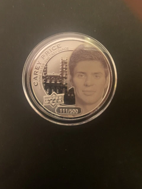 2017 Upper Deck Grandeur FROSTED SILVER COIN .9999 Carey Price  111/500  SSP