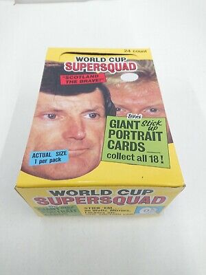 Topps World Coupe Supersquad 1991 Écosse Football Bâton Up Portrait Carte Box De