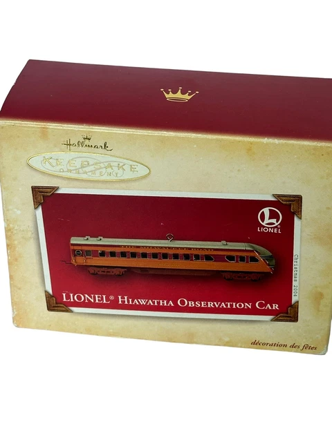 Retired 2004 Hallmark Lionel Hiawatha Observation Diecast Keepsake Ornament NIB