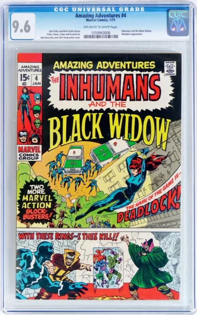 Amazing Adventures #4 (Jan 1971 Marvel) CGC 9.6 NM+ Inhumans Black Widow stories