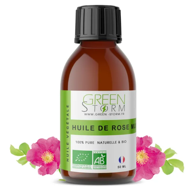 Huile végétale de Rose Musquée bio - 100% pure et naturelle - HEBBD - Green-stor