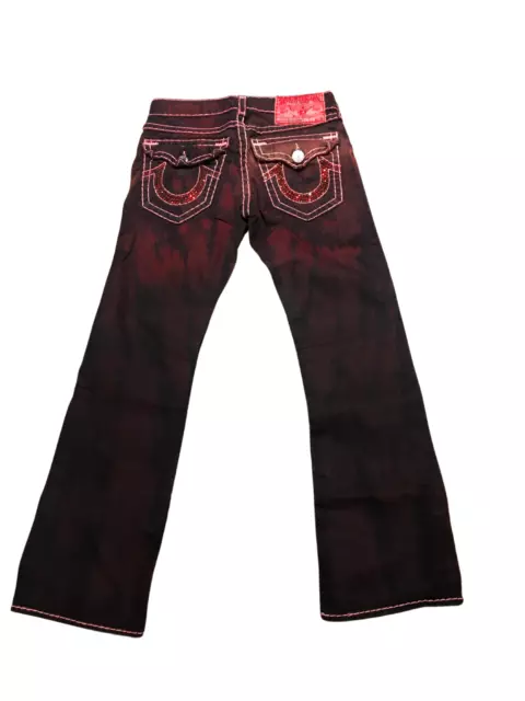 True Religion Custom Tie Dye Red Stone Wash Siam Stones Men