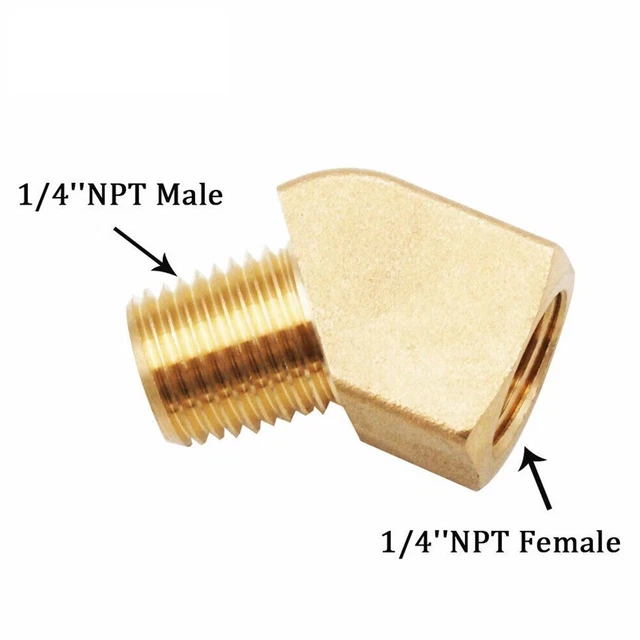 Da utilizzare con tubo filettato in ottone 1/4 tubo NPT 150 PSI WSP giunto gomito in ottone