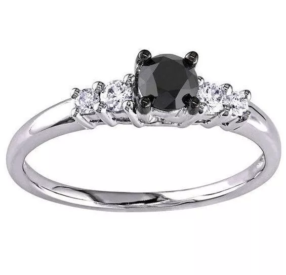 Fabulous 2 Ct Black Diamond Solitaire Ring Great Shine look  AAA igl Certified