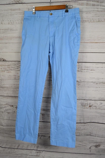 Vineyard Vines Blue Cotton Whale Logo Work Casual Pants 32X32 READ