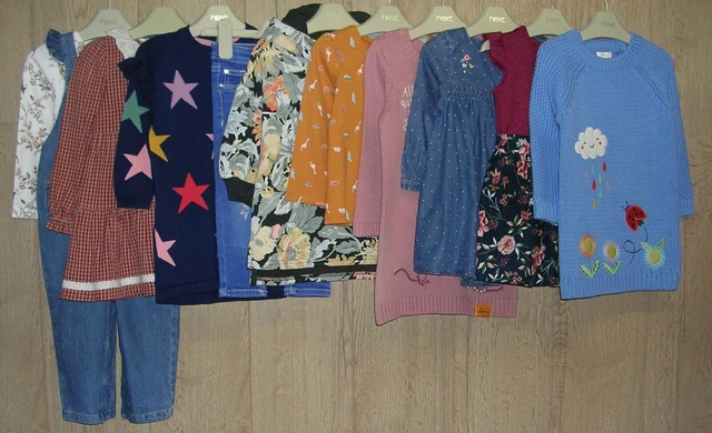 Pacchetto abito jeans NEXT RIVER ISLAND NEWBIE ecc. Top per ragazze età 12-18 m