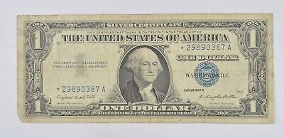 USA: US ERROR Replacement *Star* 1957 $1 Silver Certificate Note - Tough *387A