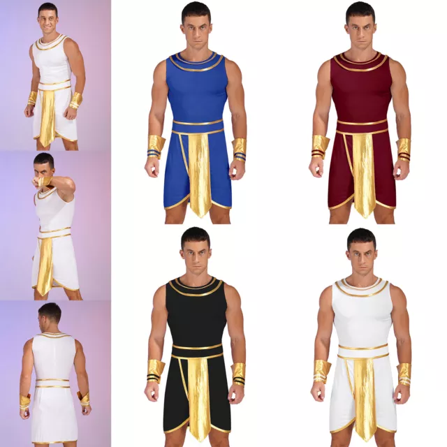 Herren Griechischer Gott Kostüm Römisches Gladiator Kostüm Gewand Kleid Kostüm 2