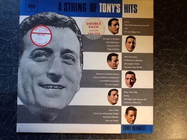 Tony Bennett - A String Of Tony's Hits  SDP Original  UK 2LP  1966  CBS  Stereo