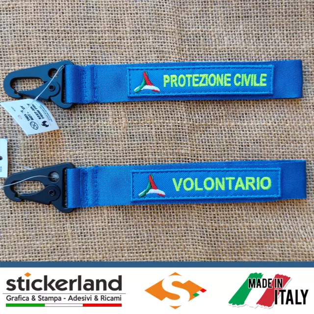 Portachiavi con moschettone personalizzato Protezione Civile - Volontario