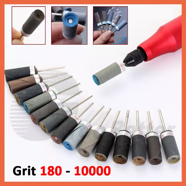 Wet Dry Sandpaper Sanding Bar Rod Abrasive For Dremel Rotary Tool 180-10000 Grit