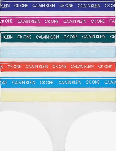 CALVIN KLEIN CK ONE Womens Thong Underwear 7 Pack Assorted Size XL $55 - NWT
