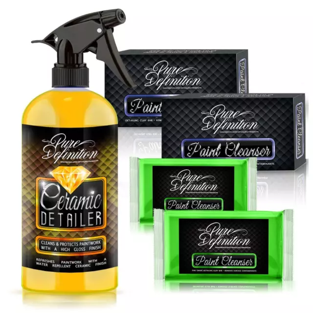 Clay Bar and Quick Detailer Kit Car Detailing Fine Claybar Set Pure  Definition
