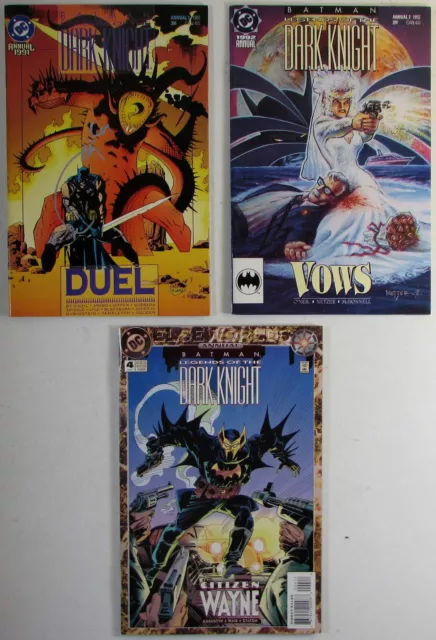 Batman Legends of the Dark Knight Annual Lot of 3 #1,2,4 DC (1991) Comics