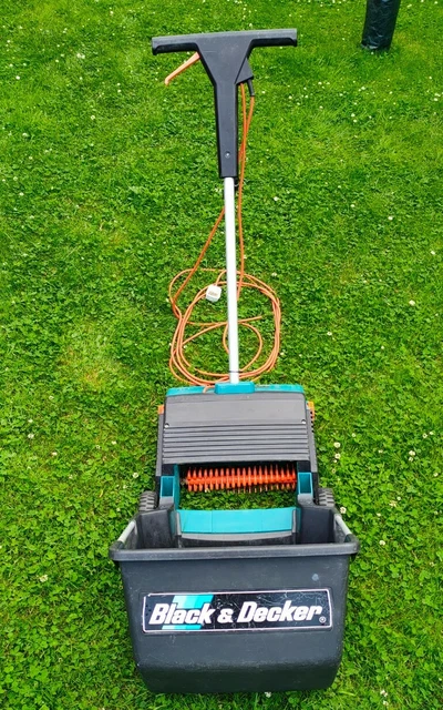 Black+Decker GD300 Lawnraker 30cm - Scarificateur 600W - 3 Hauteurs - Bac Collecteur