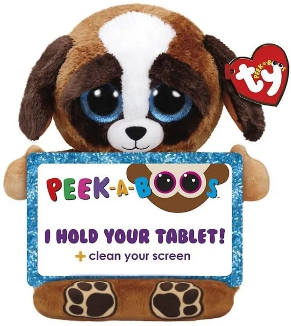 TY Beanie Boos Peek a Boo Pups Tablet Phone Holder LARGE Plush Dog NWT