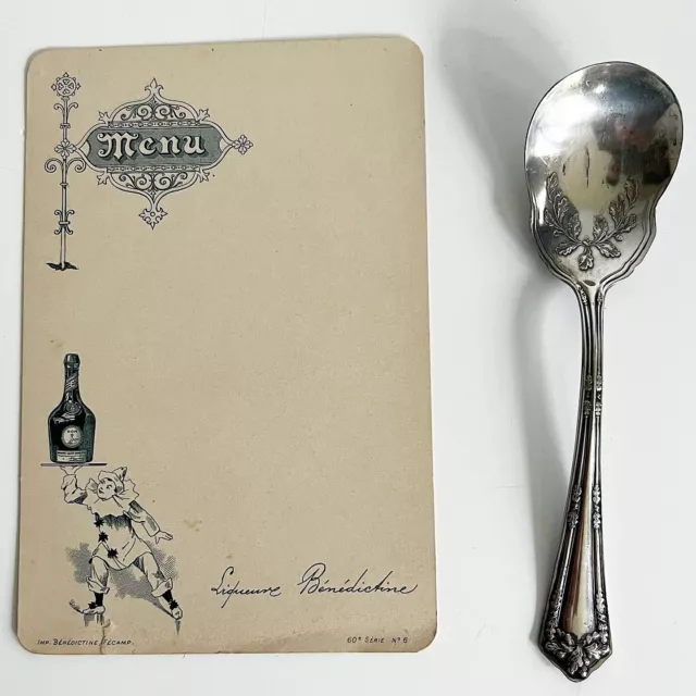 Menu Antico Vergine Pubblicità Liquore Benedettino Decoro Pierrot Collezione Pub