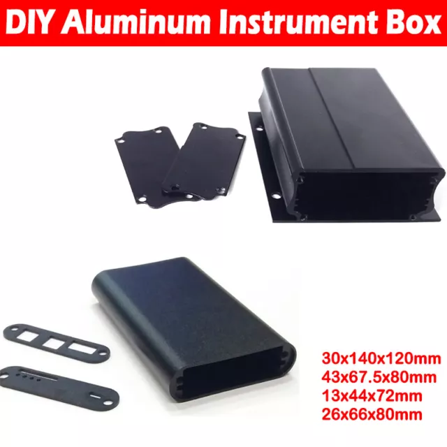 Electronic DIY Extruded Enclosure Box PCB Instrument Case Aluminum Metal Shell