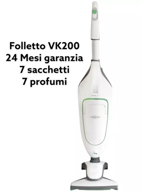 FOLLETTO VK200 LED 24M GARANZIA + HD60 7 Sacchetti ORIGINALI + 7