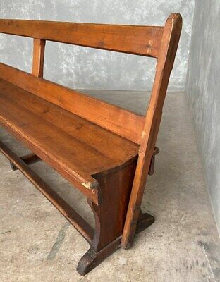 Antique Church Pew - Reclaimed Church Bench - Old Pew Seat - Ideal For Hallways 6