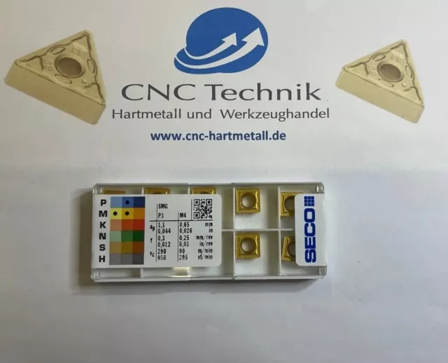 10 Stück Seco SCMT 09T308-F2, TP40 , Wendeschneidplatten,Wendeplatten