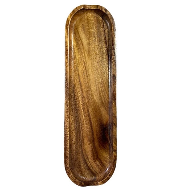 Teak Piatto Rettangolare nel Legno Foglia Piccola Piatto Frutta Piat O2G3