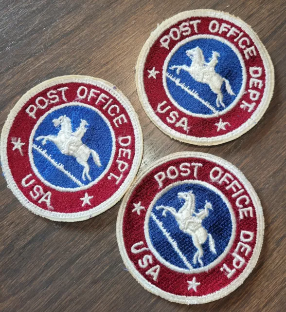 UNUSED 1965 United States Post Office Dept USA Patch 3" MINT CONDITION LOT OF 3