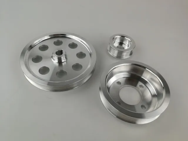 Lightweight Pulley Kit fit Toyota Supra 7MGTE 7M-GTE 86-92 Polished 3pcs