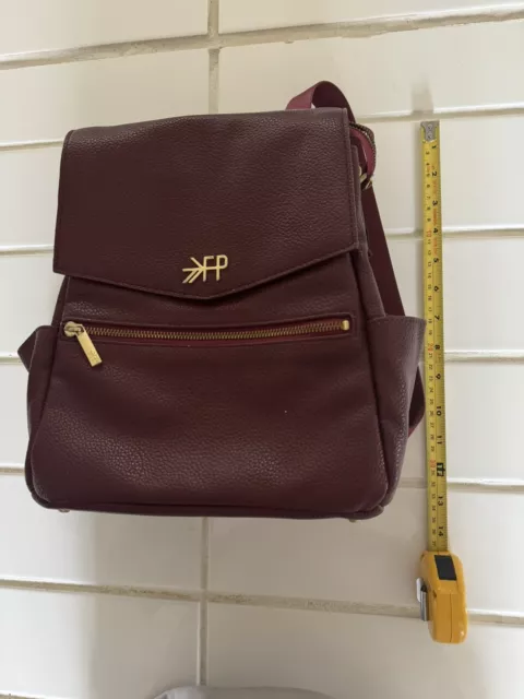Freshly Picked Classic Diaper Bag Backpack Leather Convertible Large! Burgundy!