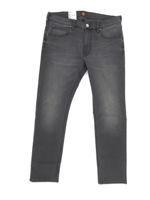 Lee Jeans Herren Hose Luke Zip Fly Slim Fit Tapered Leg dunkelgrau W34 L30