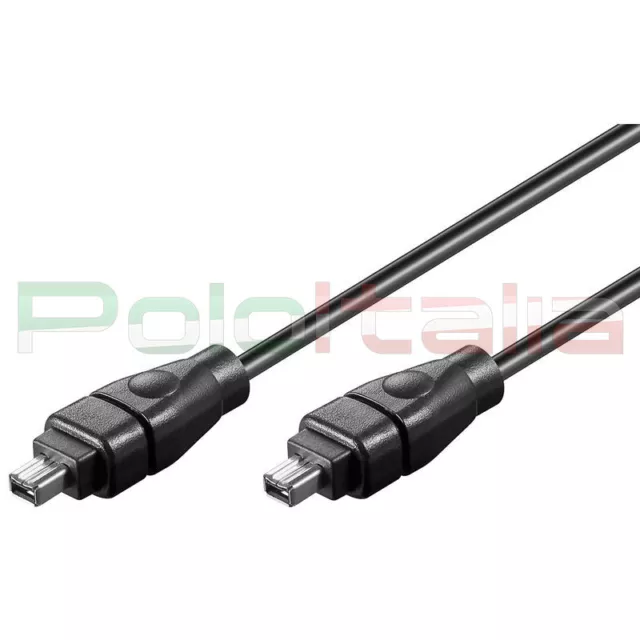 Cavo da 1,8 a 5m FIREWIRE 4pin/4poli maschio 400 IEEE 1394 dv Jvc pc Canon Nikon