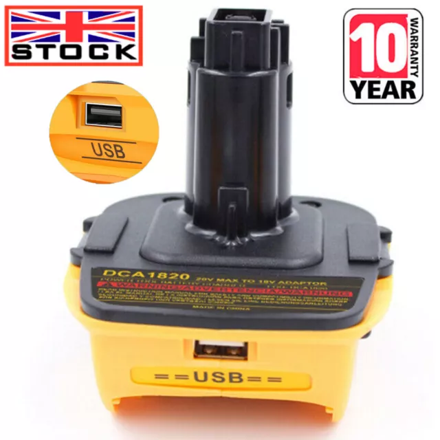 For Dewalt Battery Adapter DCA1820 18V 20V Li-ion Convert To Ni-Cd DC9096 Ni-MH