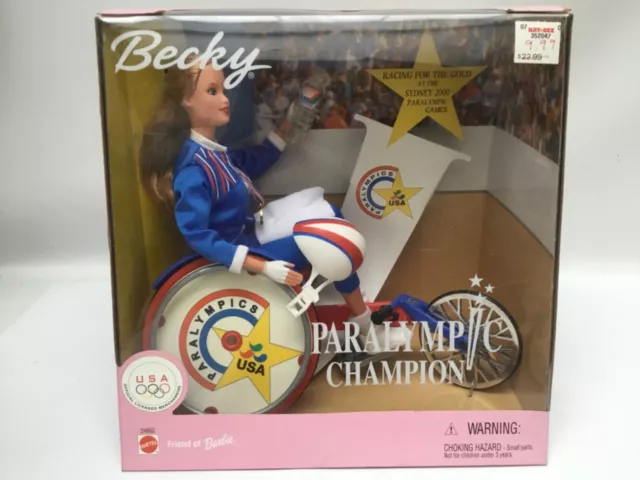 Vintage Becky Barbie Paralympic Champion 1999 NRFB 24662